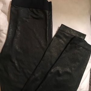 Black Gold Glitter Nike Pro Leggings